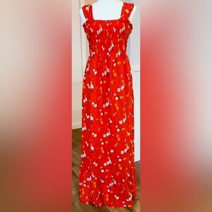 Isabel Maternity Red Maxi Dress